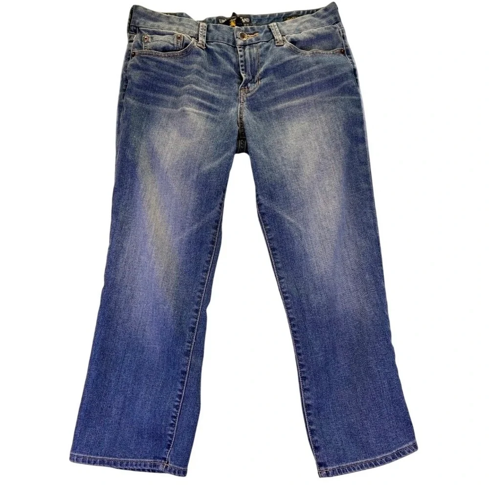 Lucky Brand Sweet Jean Crop Medium Wash Denim Jeans Womens Size 8 29 Mid Rise